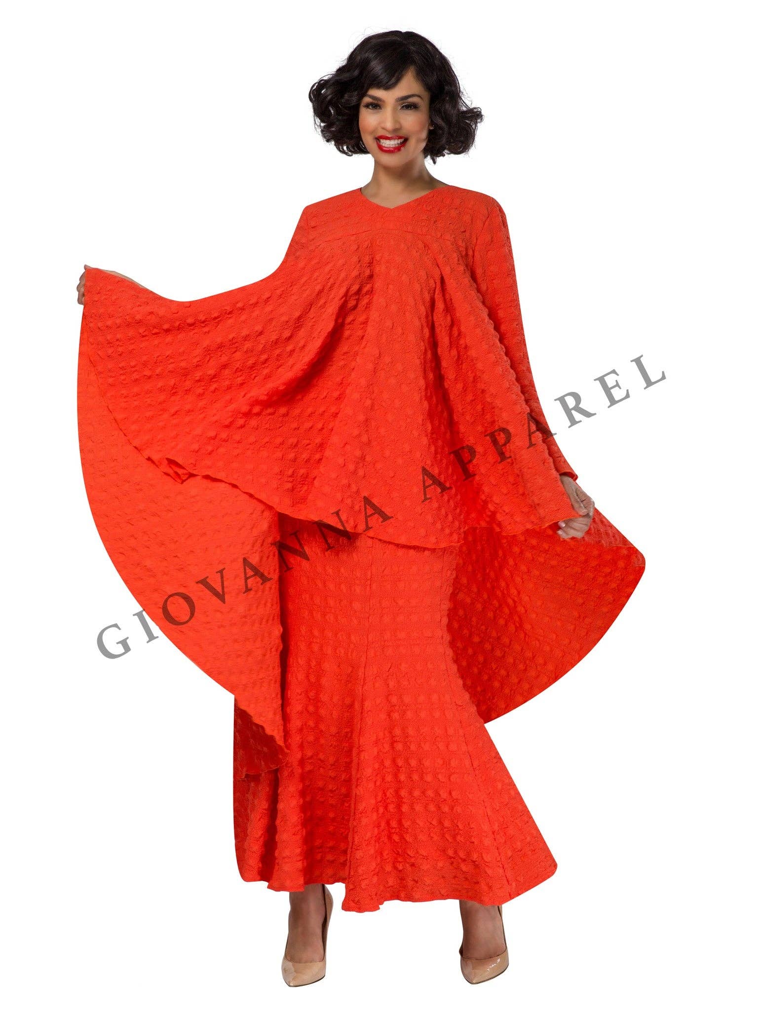 Giovanna - Vendita all'ingrosso Completo top e gonna - Donna - Set top e gonna svasati popcorn 2 pezzi2