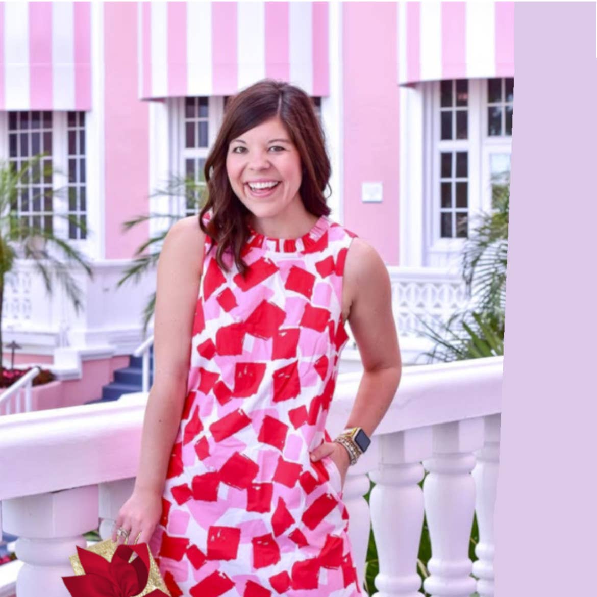 Peachy Pendants - Wholesale Clutch Bag - Women's - Vineyard Straw Clutch with Red Bow1