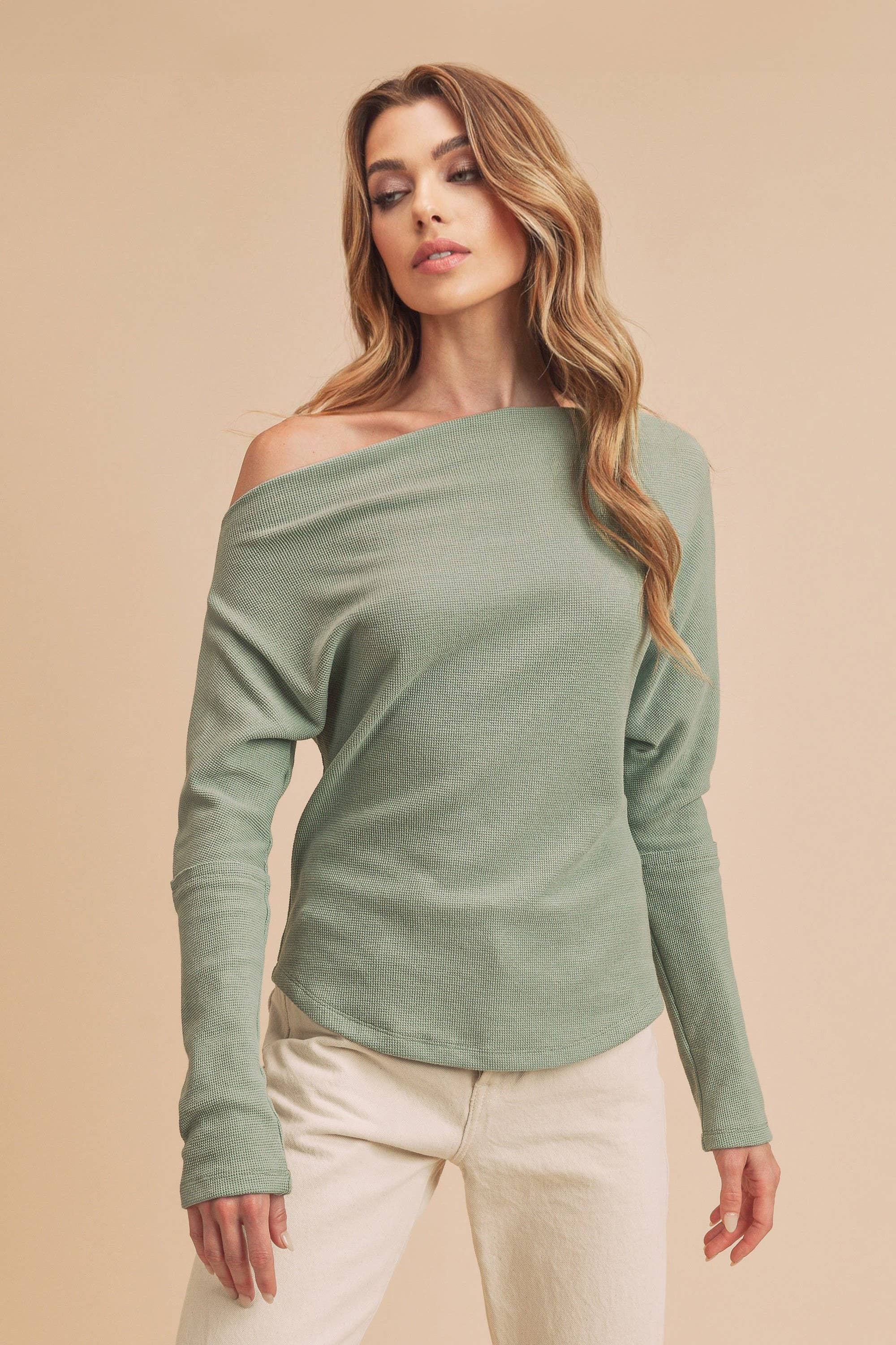 AEMI + CO – wholesale Knit top – Women's – 8114BN Lula Thermal Top 533