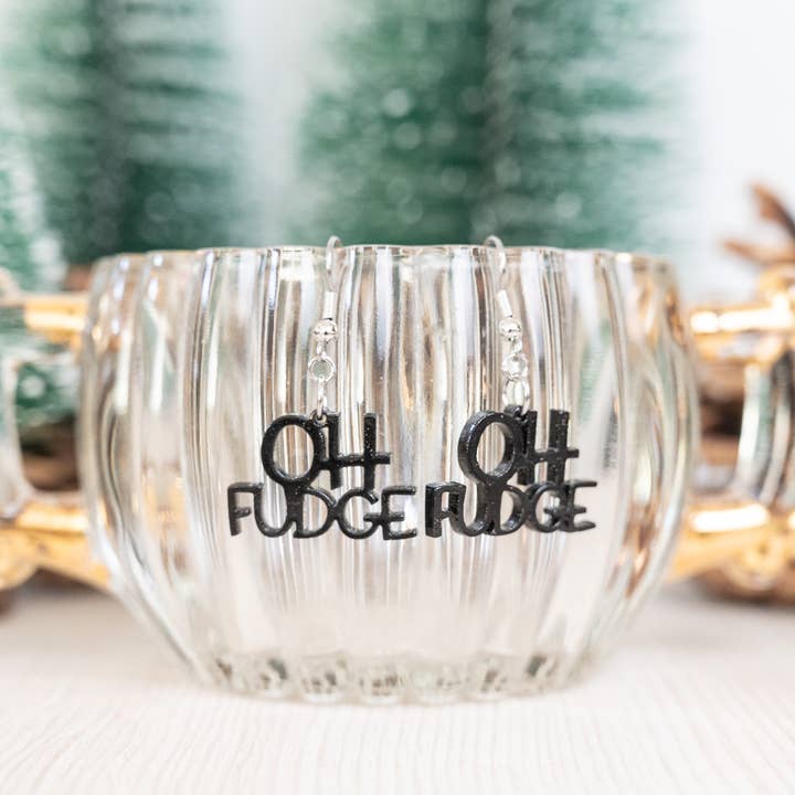 Christmas Story "OH FUDGE" Earrings for wholesale by HoneyGlow Designs