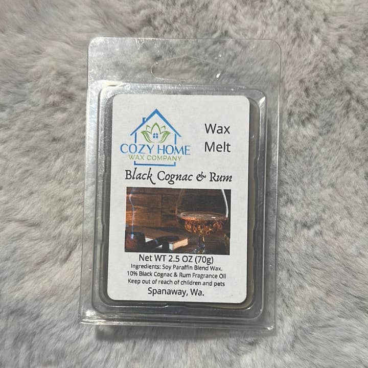 Cozy Home Wax Company - Wholesale Wax Melt - Black Cognac & Rum Wax Melt 2.5oz0