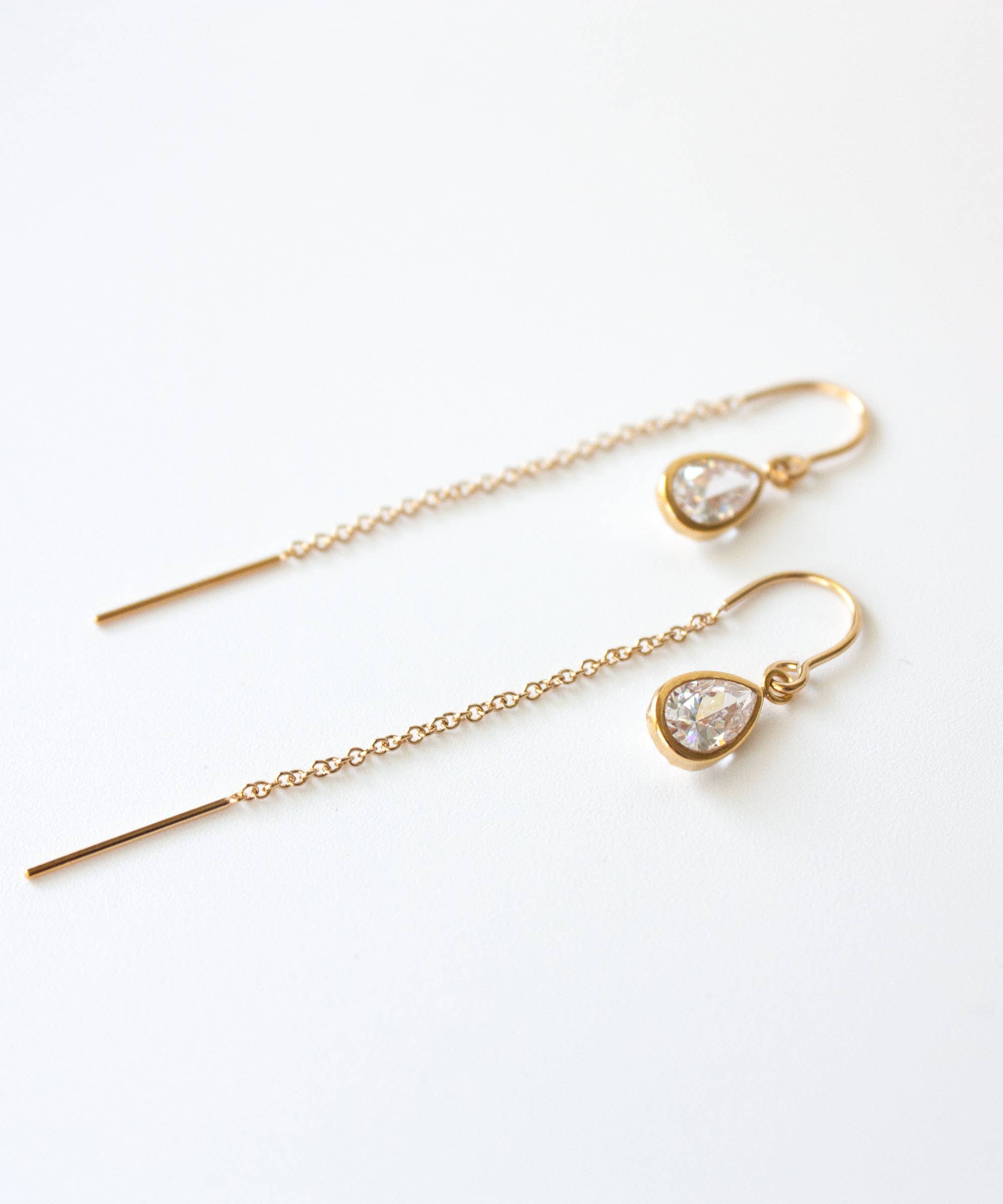 Pure Indigo Design – Engroshandel Hængeøreringe og creoløreringe – Chloe CZ Drop Trådøreringe4