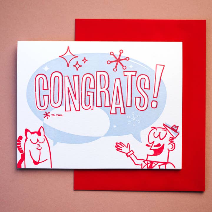 Congrats! Card for wholesale by Little Comet