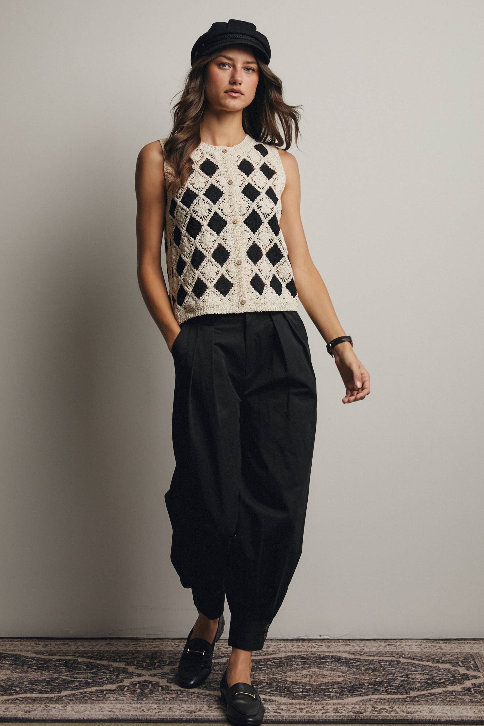 Forte - Vendita all'ingrosso Pantalone - Donna - Pantaloni affusolati con polsino plissettato FP00028