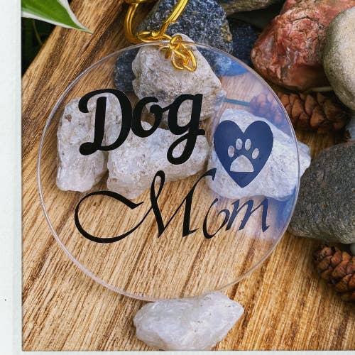 Llavero acrílico Dog Mom de 2.5 pulgadas para venta al por mayor de Acrylicool by Annie