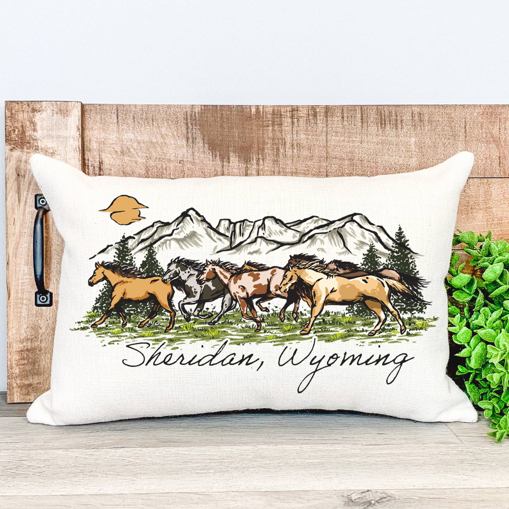 This Joyful Home - Wholesale Throw/Decorative Pillow - Wild Horses Wyoming Throw Pillow3