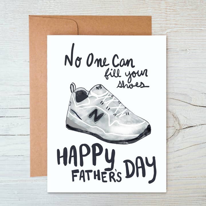 Funny New Balance Dad Sneakers Father’s Day Card for wholesale by Marigold Press