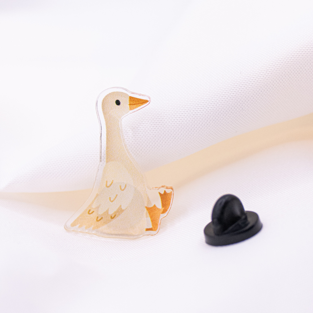 Tilda&Theo – wholesale Brooch – Pin goose acrylic animals - gift geese brooch backpack decoration2
