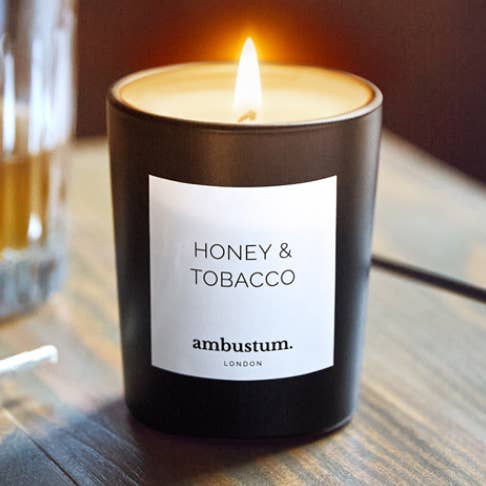Honey & Tobacco Candle for wholesale by ambustum