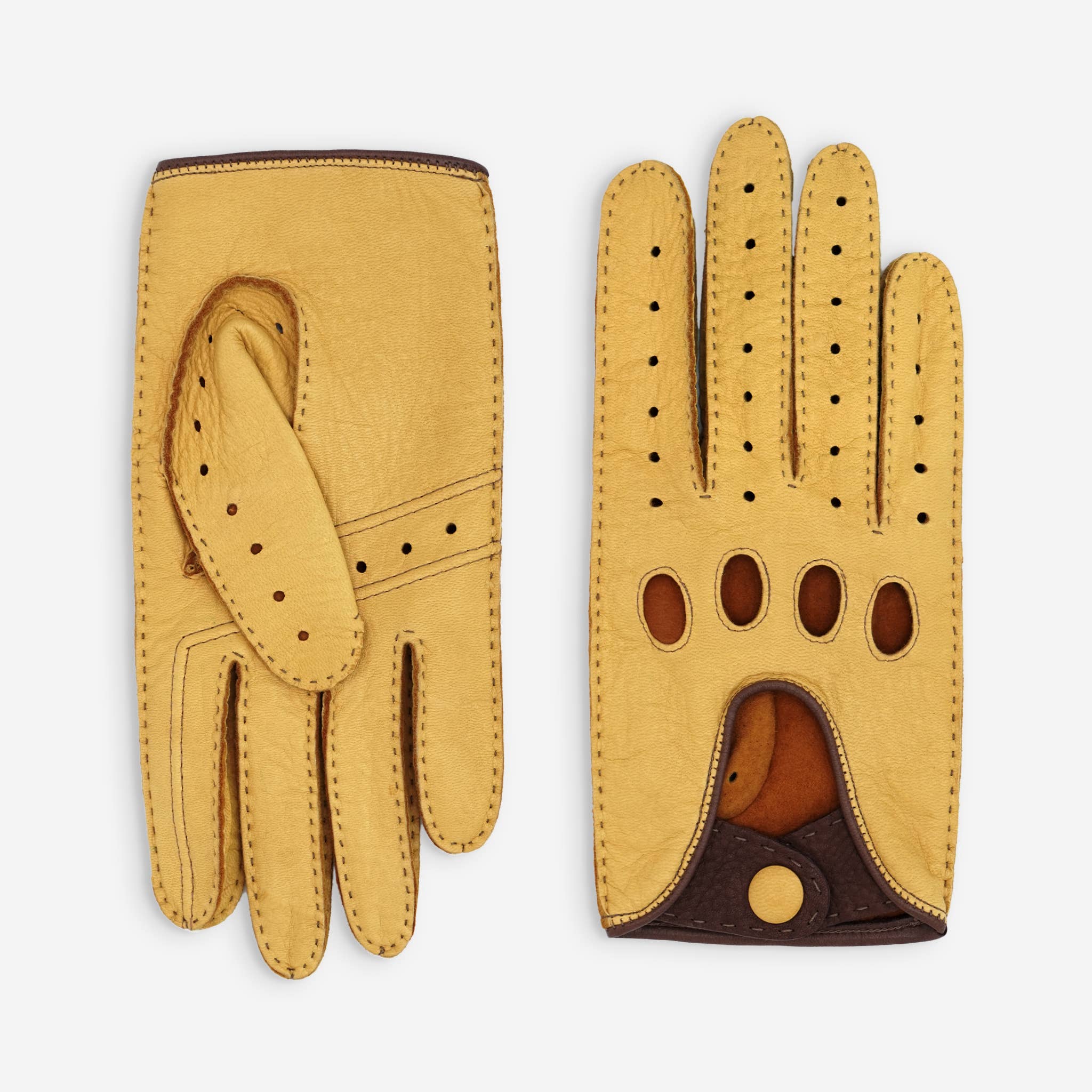 Glove Story - Venta al por mayor Guantes - Unisex - Guantes de conducción de piel de ciervo sin forro - 22115NF2