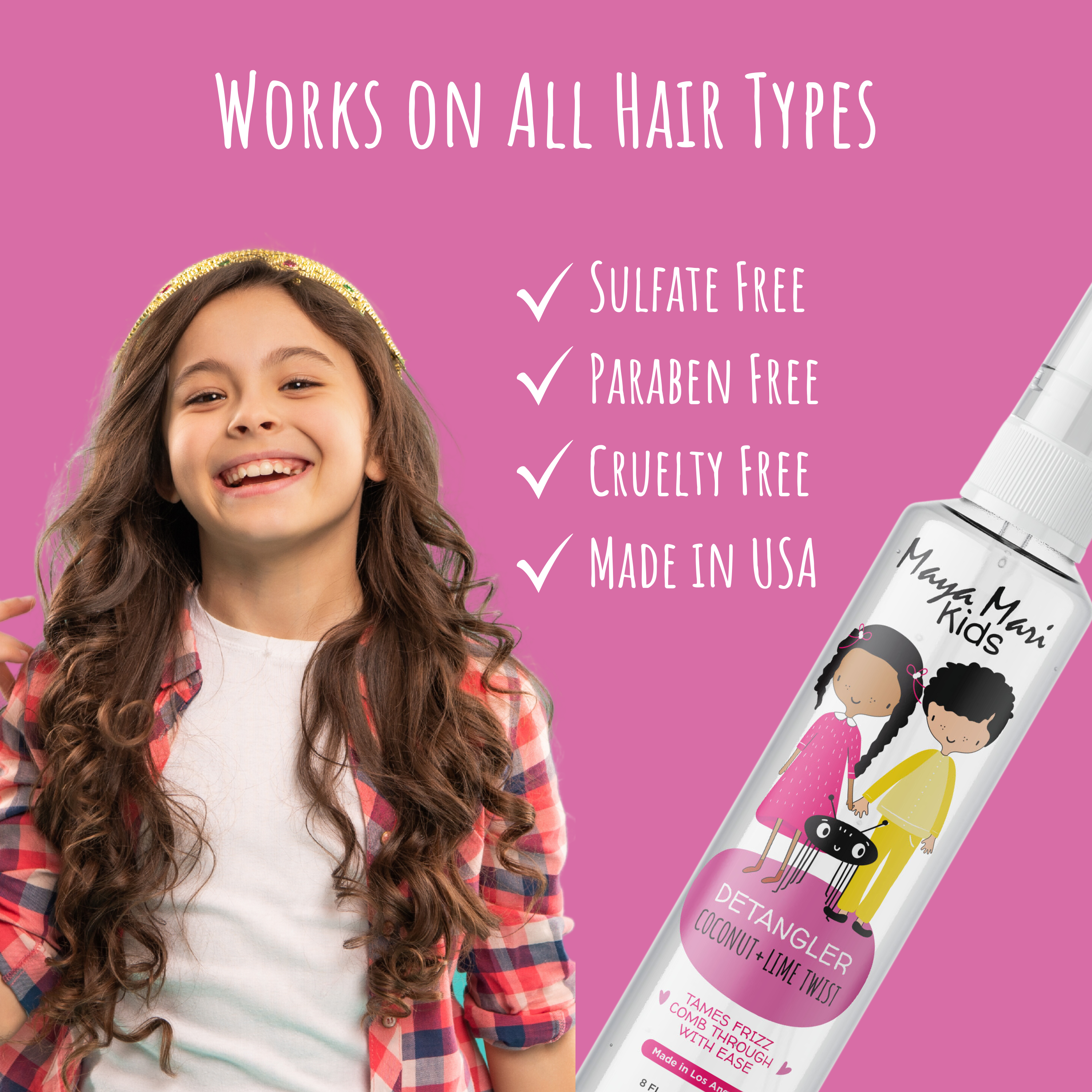 Maya Mari Kids Haircare - Wholesale Hair Leave-In Conditioner - Maya Mari Kids Detangler in Coconut and Lime Twist - 8 oz3