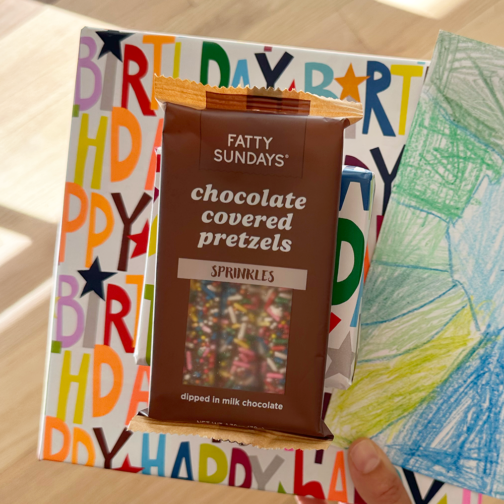 Fatty Sundays - Vente Friandises enrobées de chocolat - Bretzels enrobés de chocolat avec vermicelles (lot de 3)4