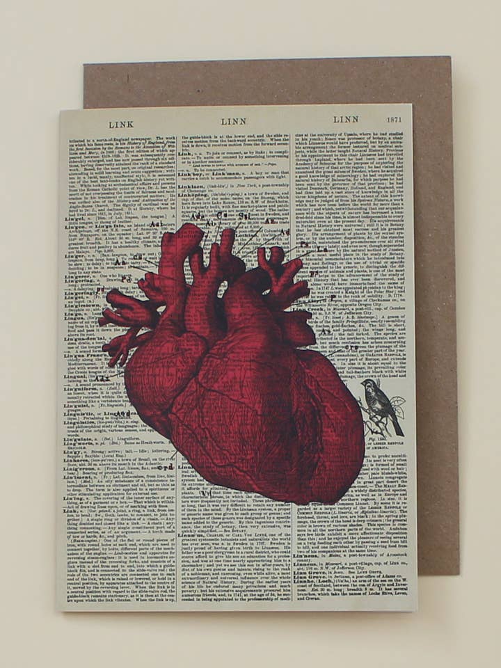 Anatomical Heart Dictionary Art Card - WAC20513 for wholesale by We Act Company