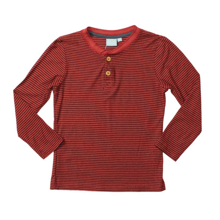 Micro Stripe Henley - Toddler & Small Boys for wholesale by Bear Camp