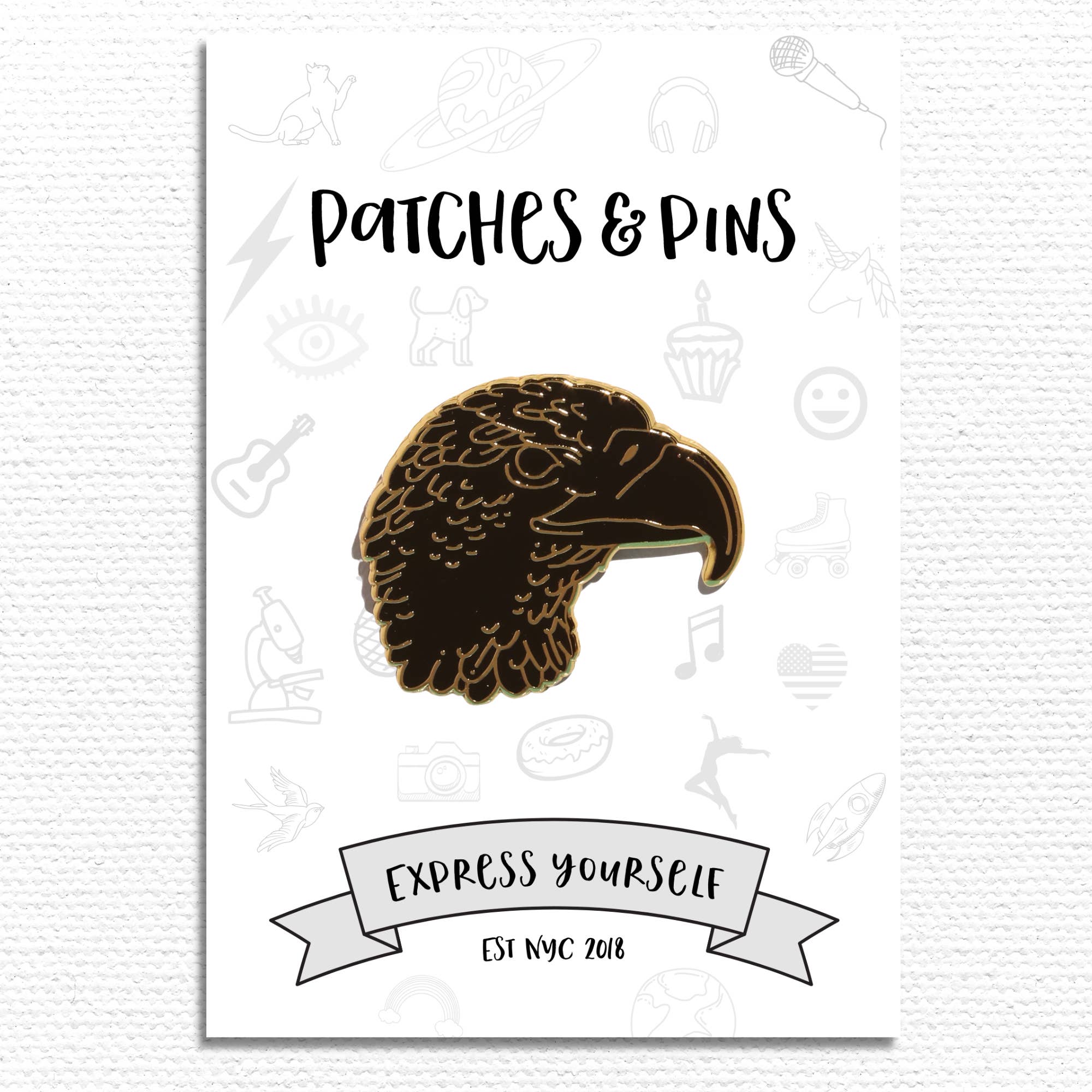 Patches and Pins - Wholesale Lapel Pin/Button - Black Eagle