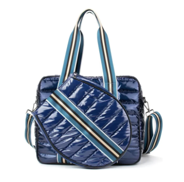 Runway Athletics - Wholesale Sports Bag - Unisex - Tennis Bag - Metallic Blue Puffer 0