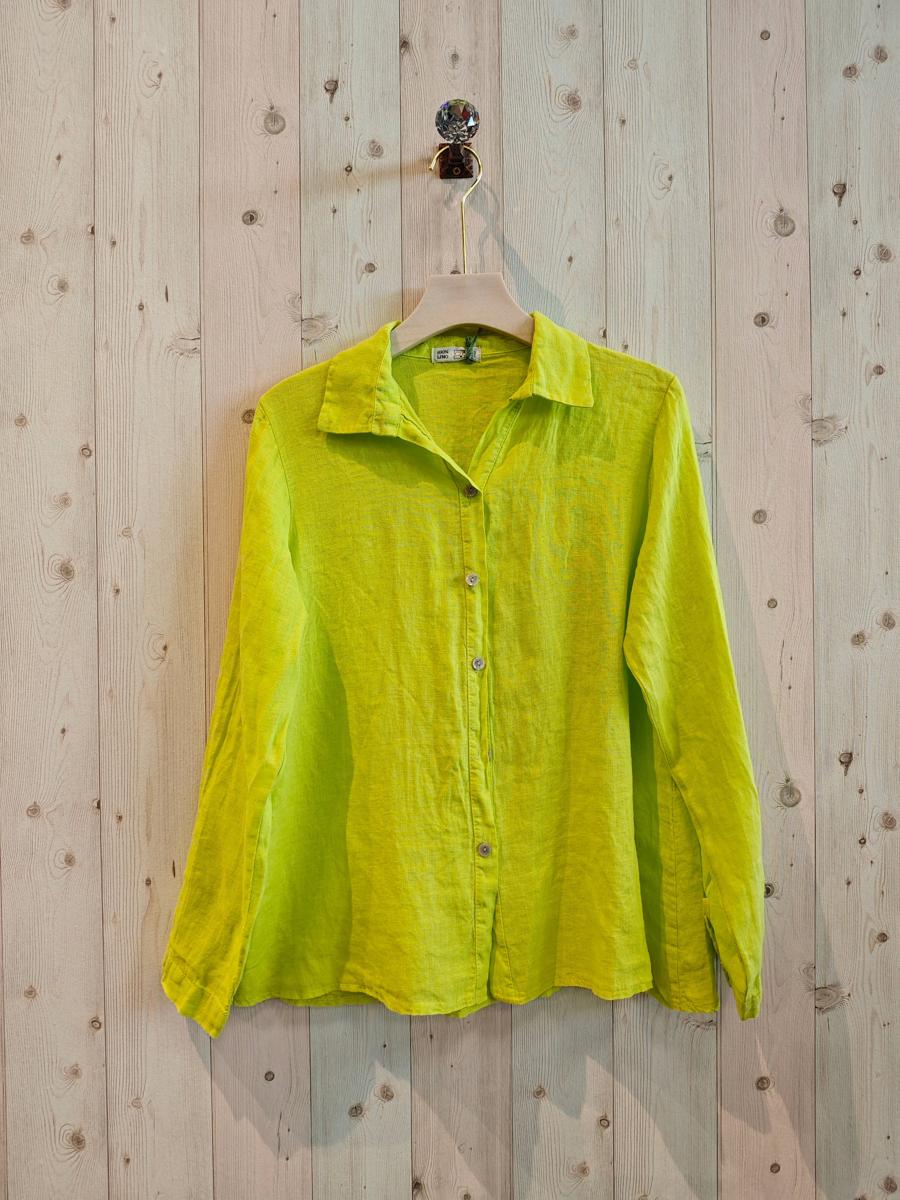 Linen & More - Vente Chemise à col boutonné – femme - Chemise basique pour femme 100 % lin15