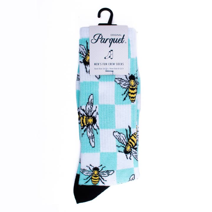 Selini New York - Wholesale Socks - Men's - Men's Checker Bumble Bee Ribbed Socks