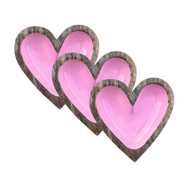 5" Pink Heart Jewelry Holder H-82 (case of 3) PREORDER for wholesale by My Casita