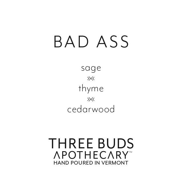 Three Buds Apothecary – Großhandel Kerze im Glas / gefüllte Kerze – Bad Ass Handgoss Soja-Kerze1