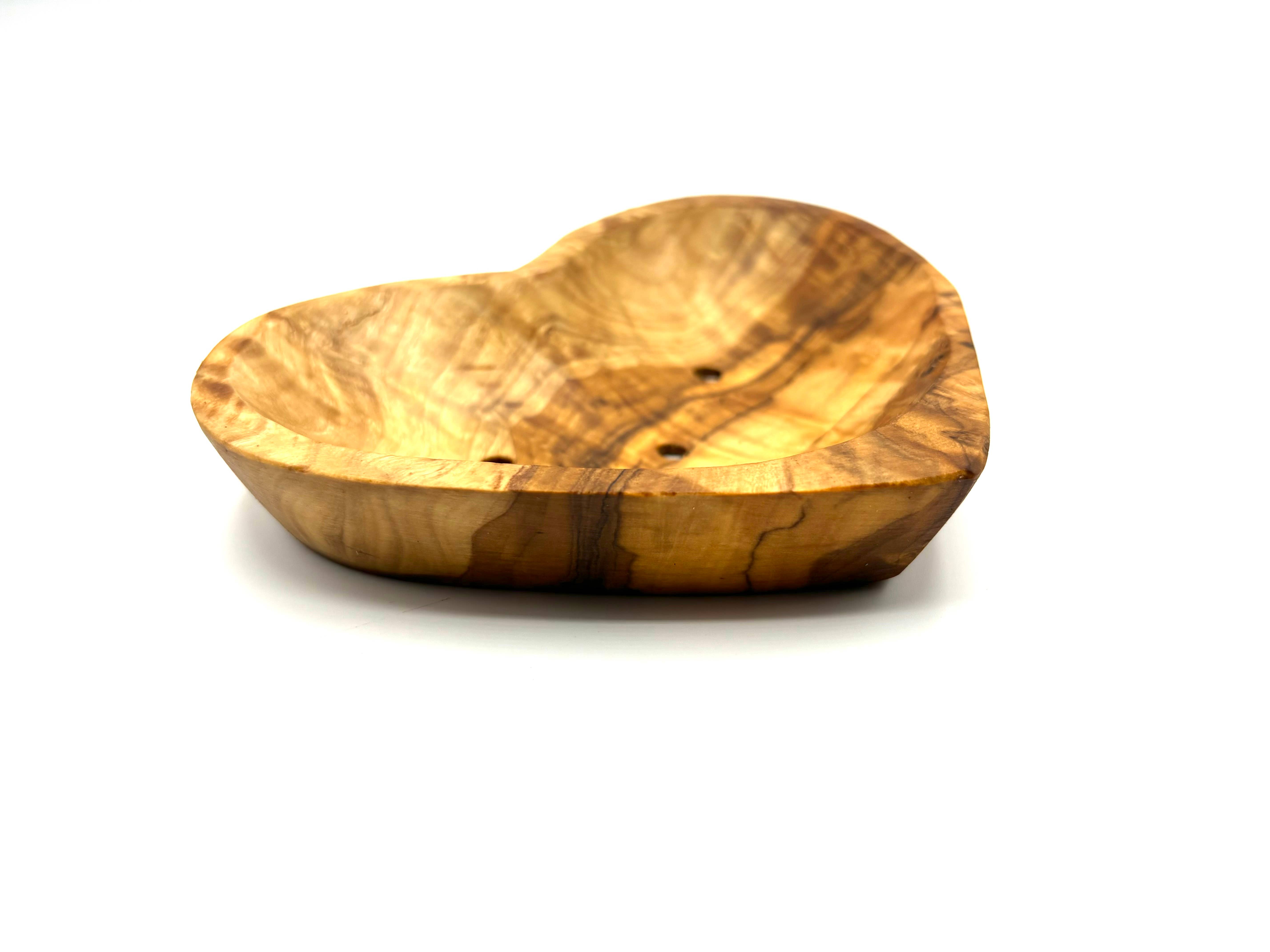 olivenholz-erleben - Wholesale Bath Soap Dish - Heart-shaped soap dish made of olive wood5