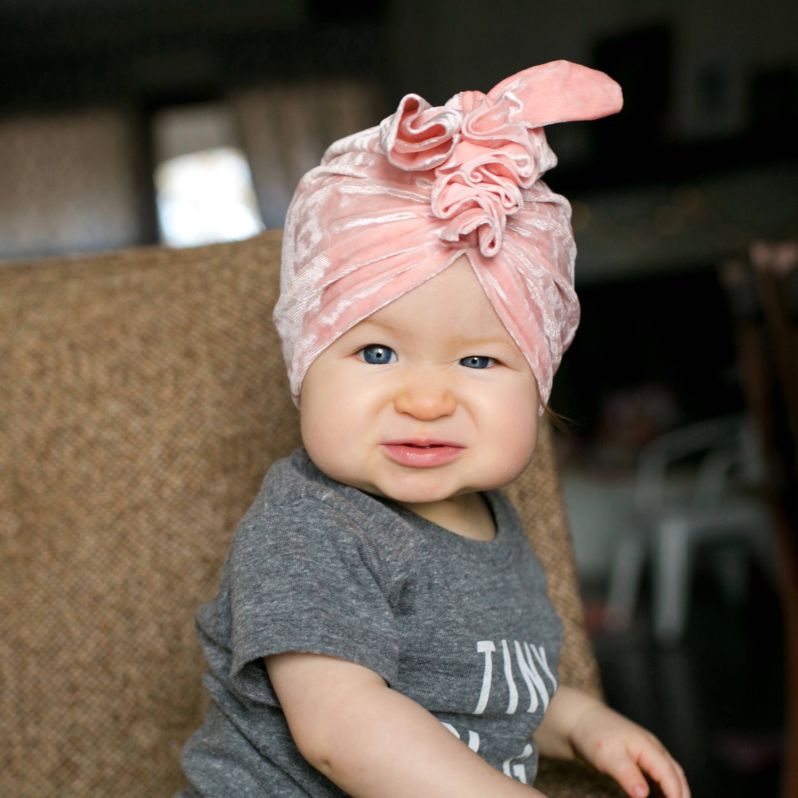 BluTaylor® - Wholesale Baby Headwrap - Baby - Vintage Head Wrap Hat - Crushed Blush1