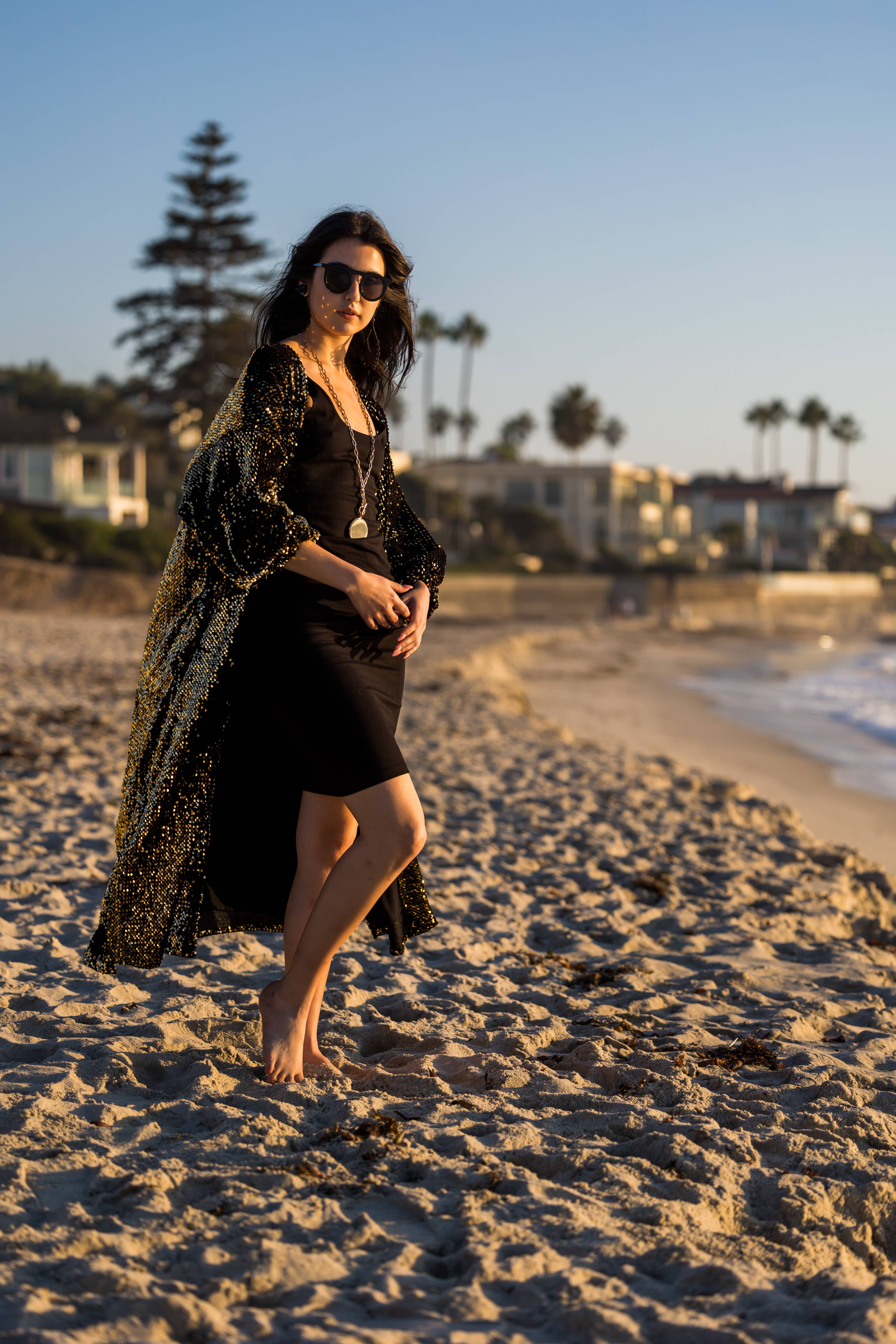 Jennafer Grace - Wholesale Jacket - Women's - Gold Sequin Cocoon Jacket5