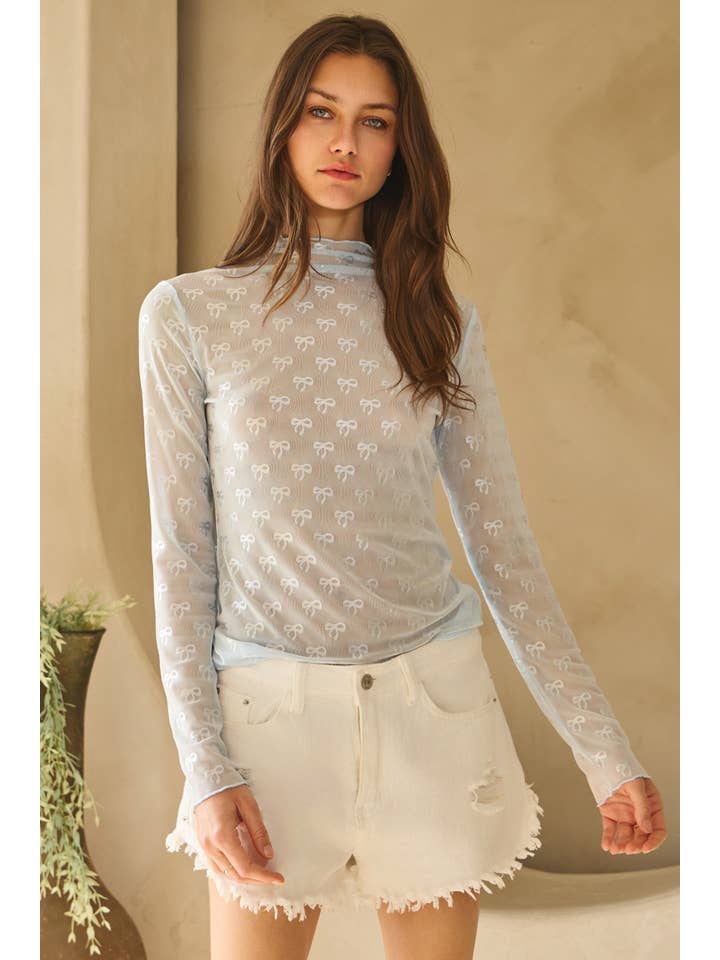 Oddi – Top de malha - Mulher por atacado – Top de Gola Alta em Malha Transparente7