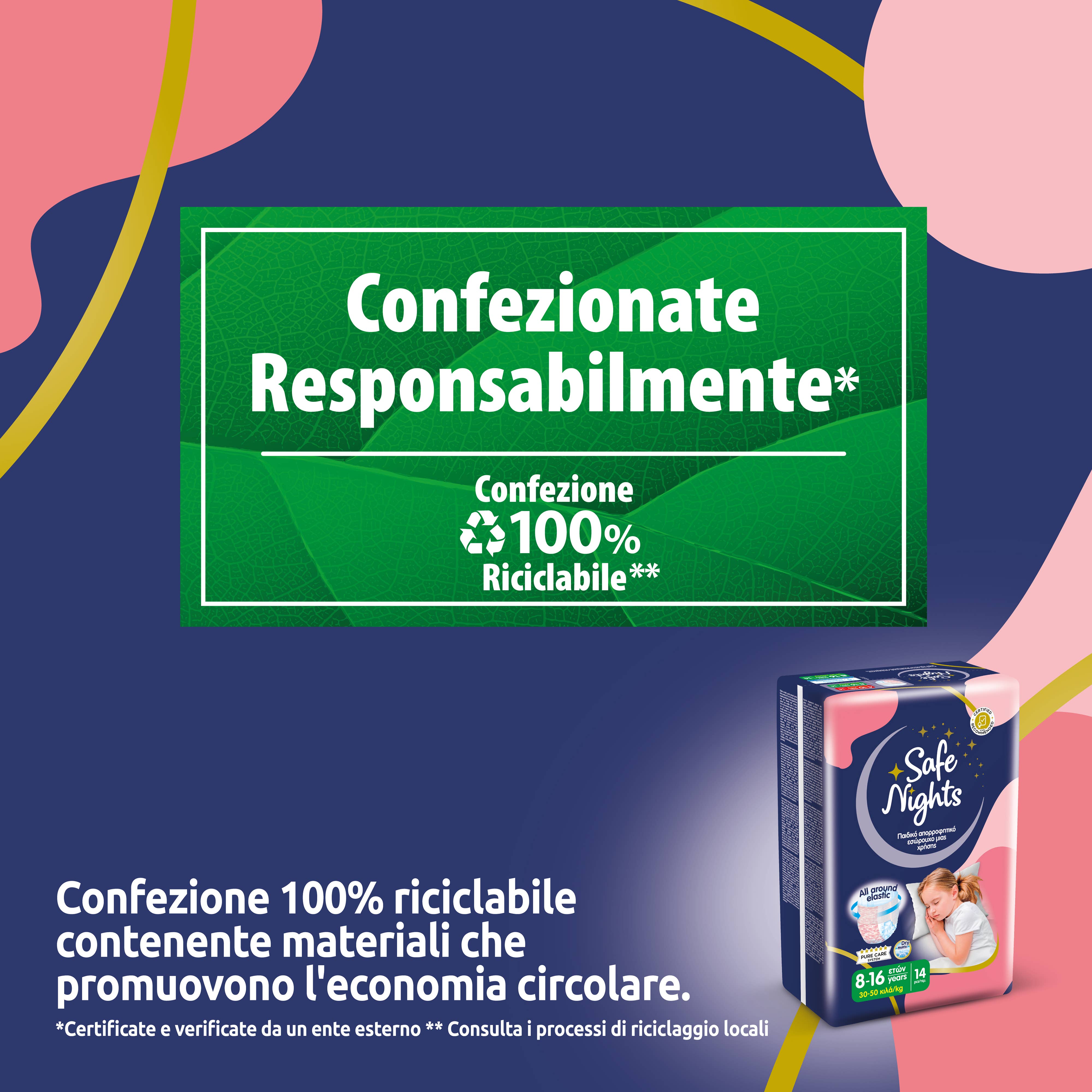 Babylino - Wholesale Diaper (Non-Cloth) - Baby - Babylino Safe Nights Night, Girl 8-16 years, 14 Units11