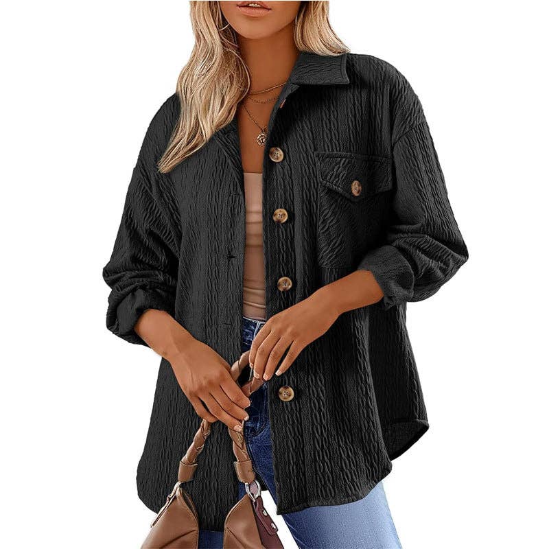 safistyle - Wholesale Button Down Shirt - Women's - Versatile Lapel Long-Sleeve Shirt Top for Women8