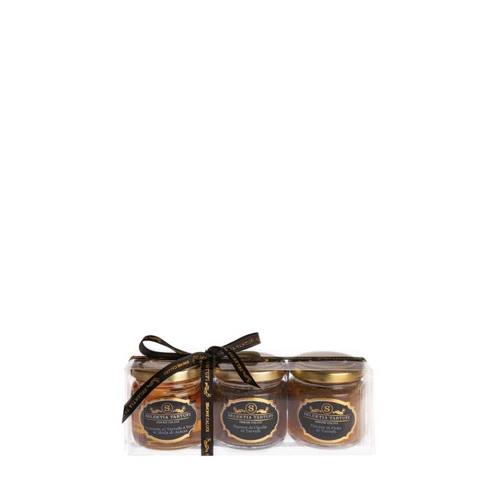 Selektia Tartufi - Venta al por mayor Lazo para envoltorio - Caja de Regalo Degustación de Mermeladas y Miel