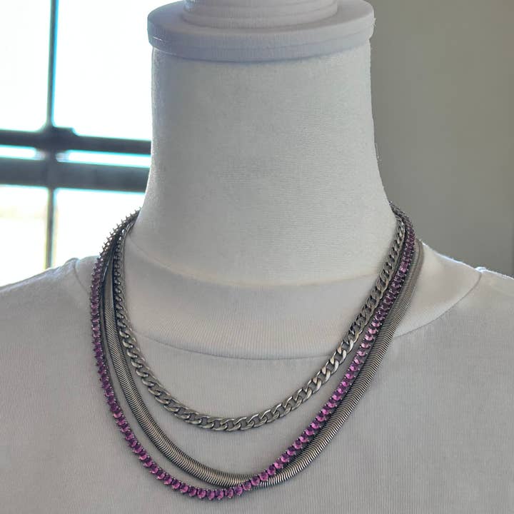 Amady Jewelry - Vente Collier maille et chaîne - Chaîne à maillons ronds argentés simple5