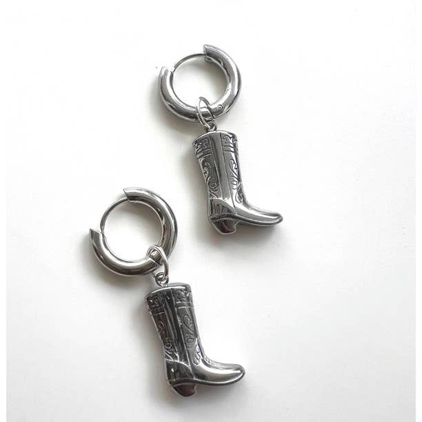 Océanne – Engroshandel Huggie-øreringe – Cowboy Boot Huggie Øreringe -Guld eller Sølv1
