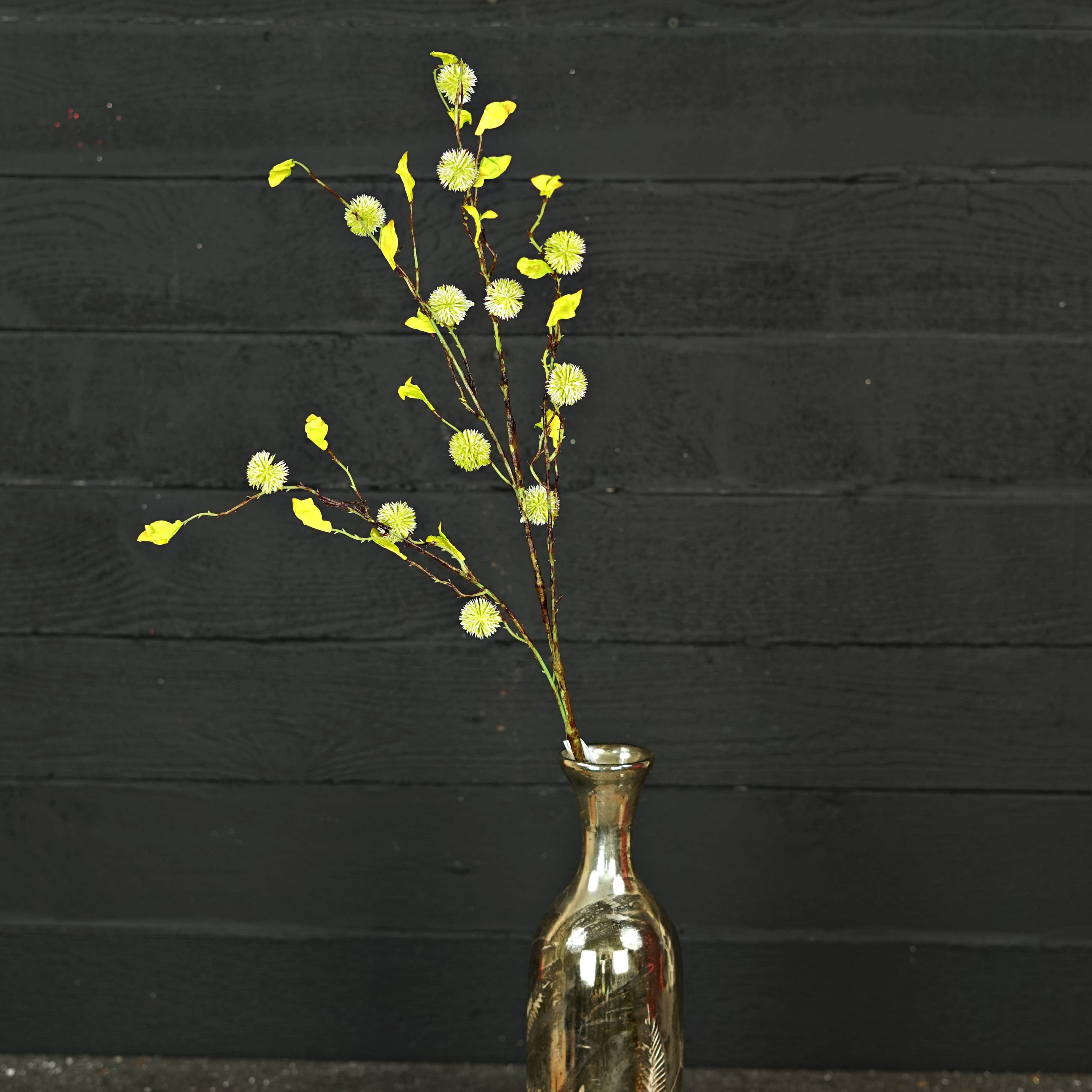 Impressive Enterprises, Inc. - Wholesale Artificial Flowers - 27116- 38inL Spiky Ball Branch-Green3