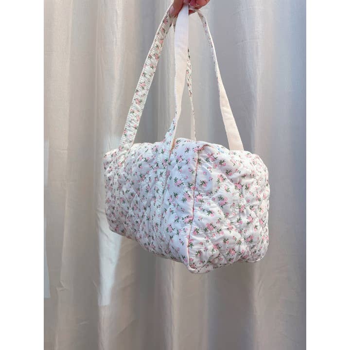 Happy Hour - Wholesale Makeup/Cosmetic Bag - Mini Floral Duffel Bag/Purse