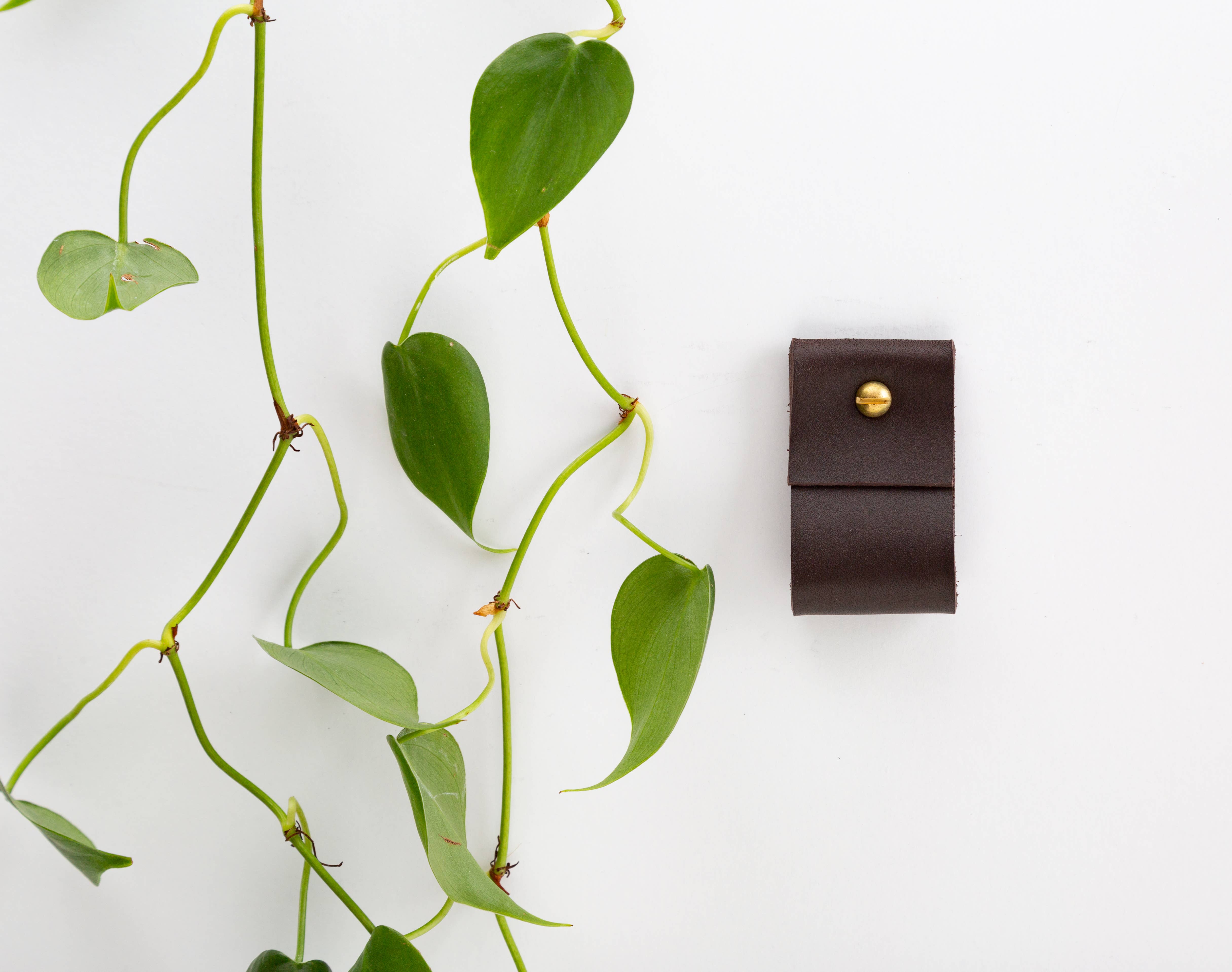 Keyaiira - Vendita all'ingrosso Porta asciugamani/gancio per asciugamani - Porta asciugamani piccolo largo in pelle - Anello in ottone [estremità piatta]2