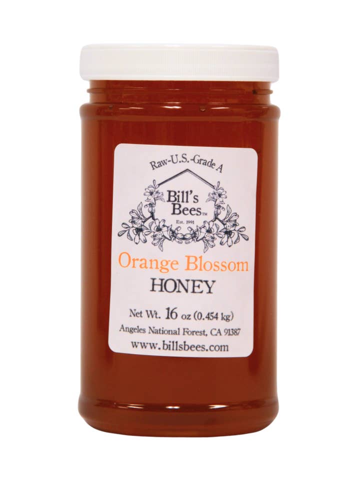 16 oz Orange Blossom Raw Honey for wholesale by Bill's Bees