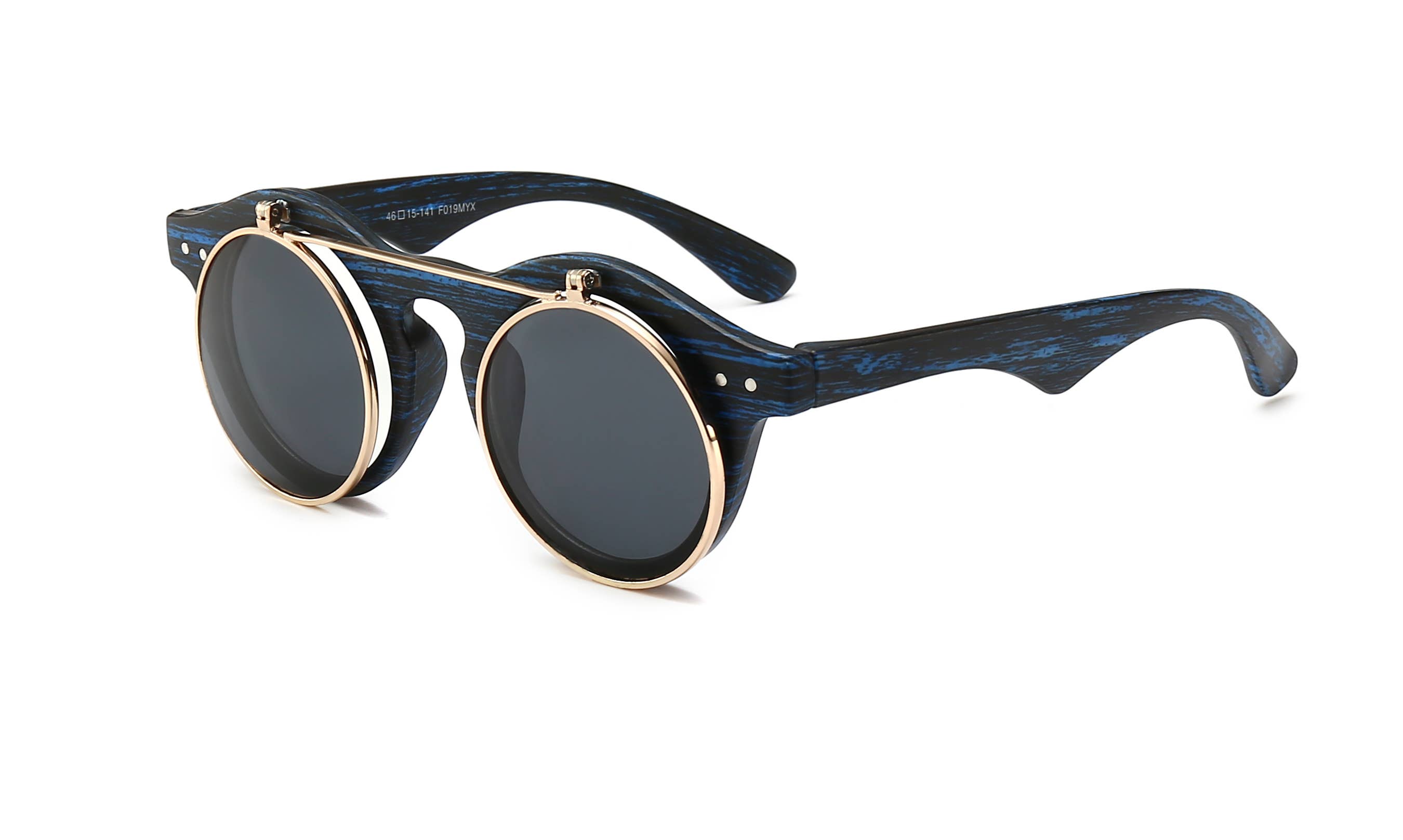 Trio Trading - Wholesale Sunglasses - Unisex - Retro Flip Up Sunglasses For Unisex Assorted 12 Pack7