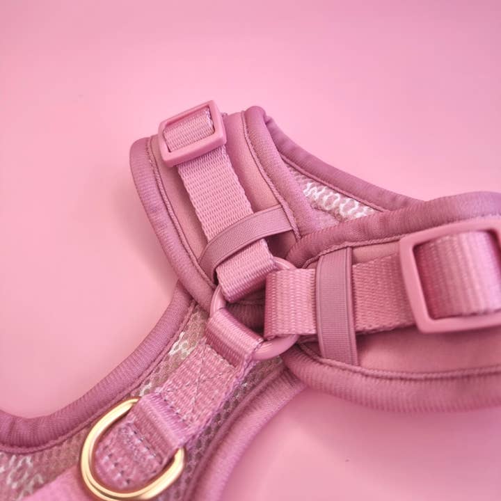 WOOF INC - Wholesale Pet Harness - Dog - Dusty Pink Adjustable Dog Harness3