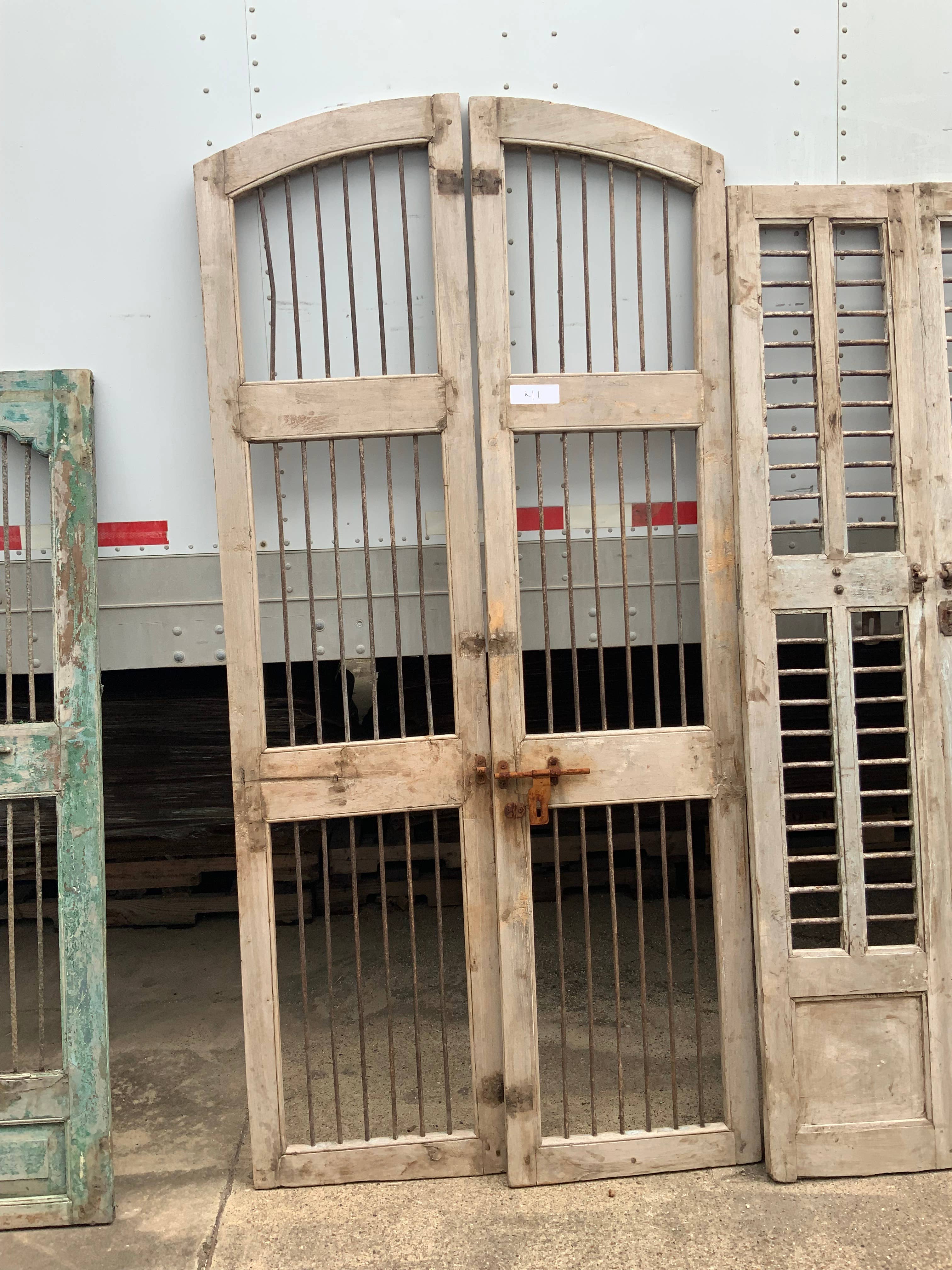 Wilco Home - Wholesale Decorative Panel - Vintage Iron Bar Door Panels in Solid Wood24