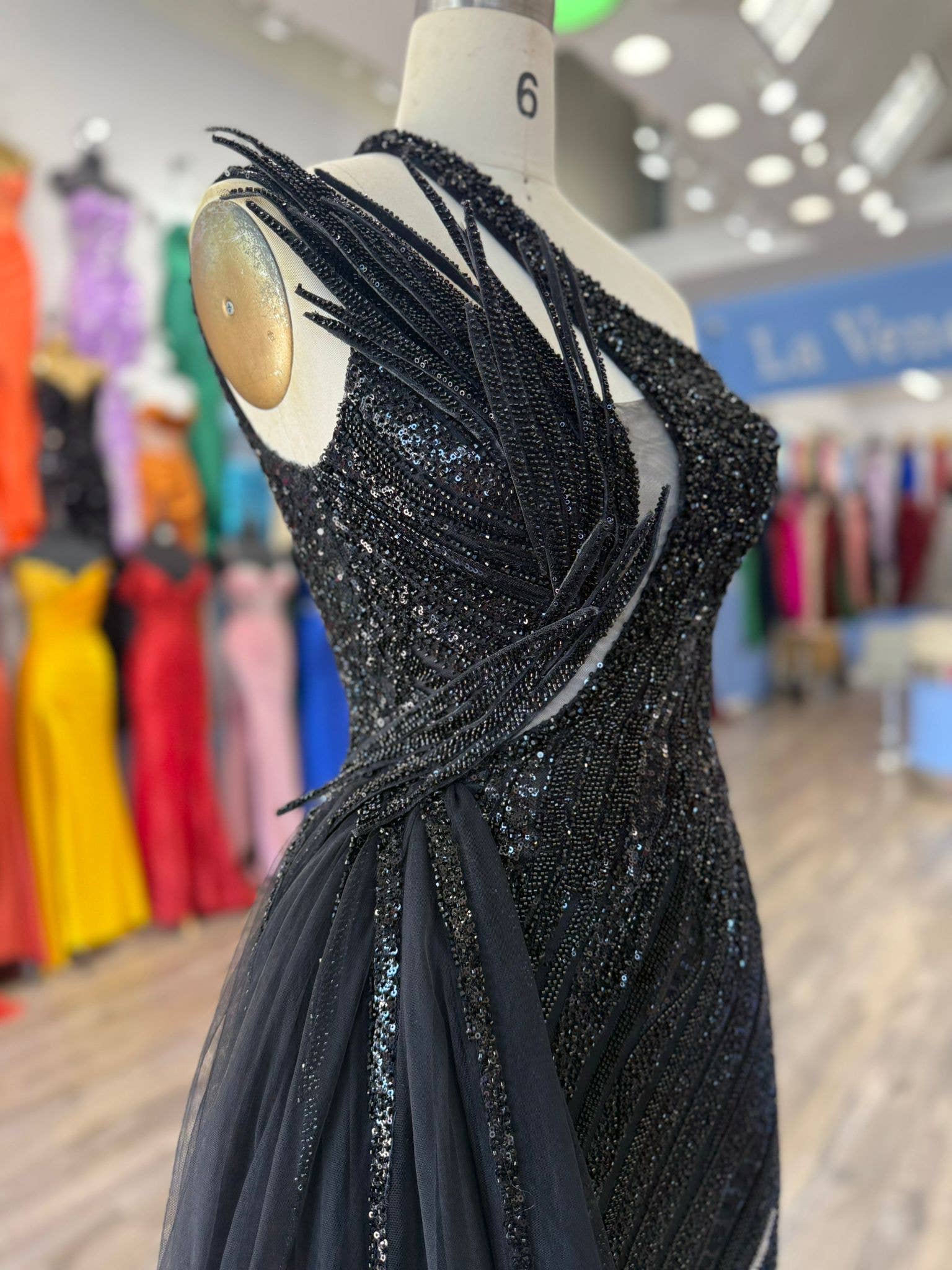 La Veneto - Wholesale Dress - Women's - LAPIS LUXE BEAD GOWN4