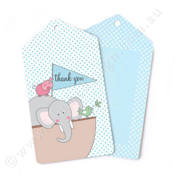 Noahs Ark Blue Etikett, 12 Stück für den Großhandel von Illume Partyware