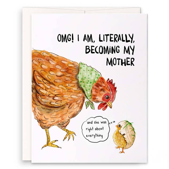 Liyana Studio - Wholesale Mother's Day Card - Egg Chicken Mom - Funny Mothers Day Card