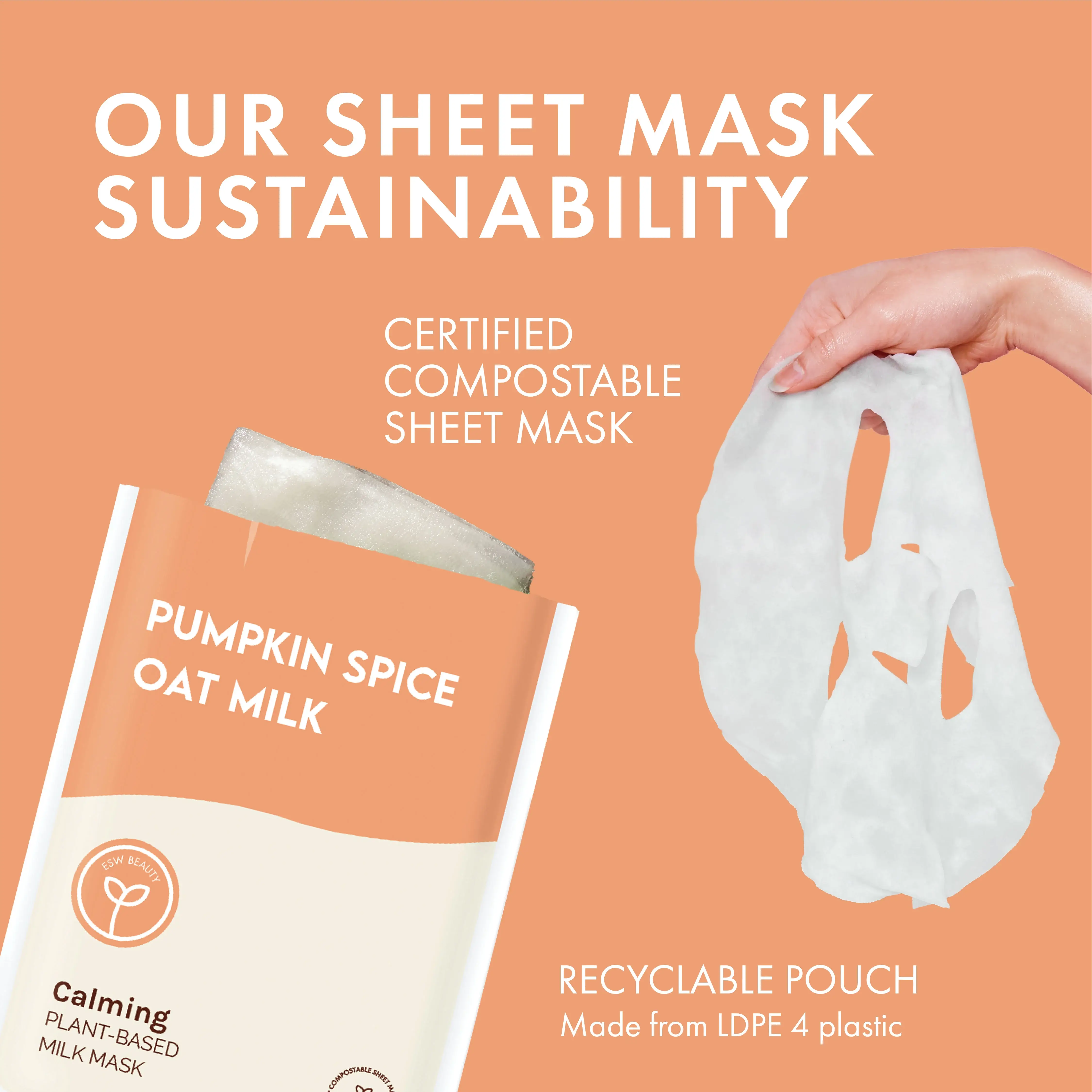 ESW Beauty – wholesale Skincare face mask – Pumpkin Spice Oat Milk Calming Plant-Based Milk Mask5