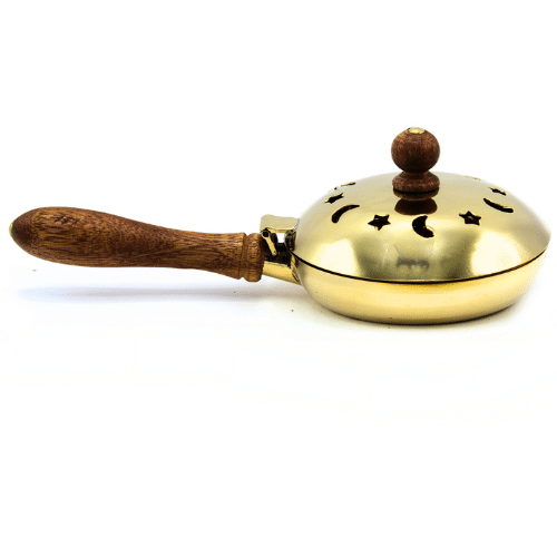 Green Tree – Großhandel Räucherstäbchenhalter – Räuchergefäß und Zange aus Messing (10 cm)2