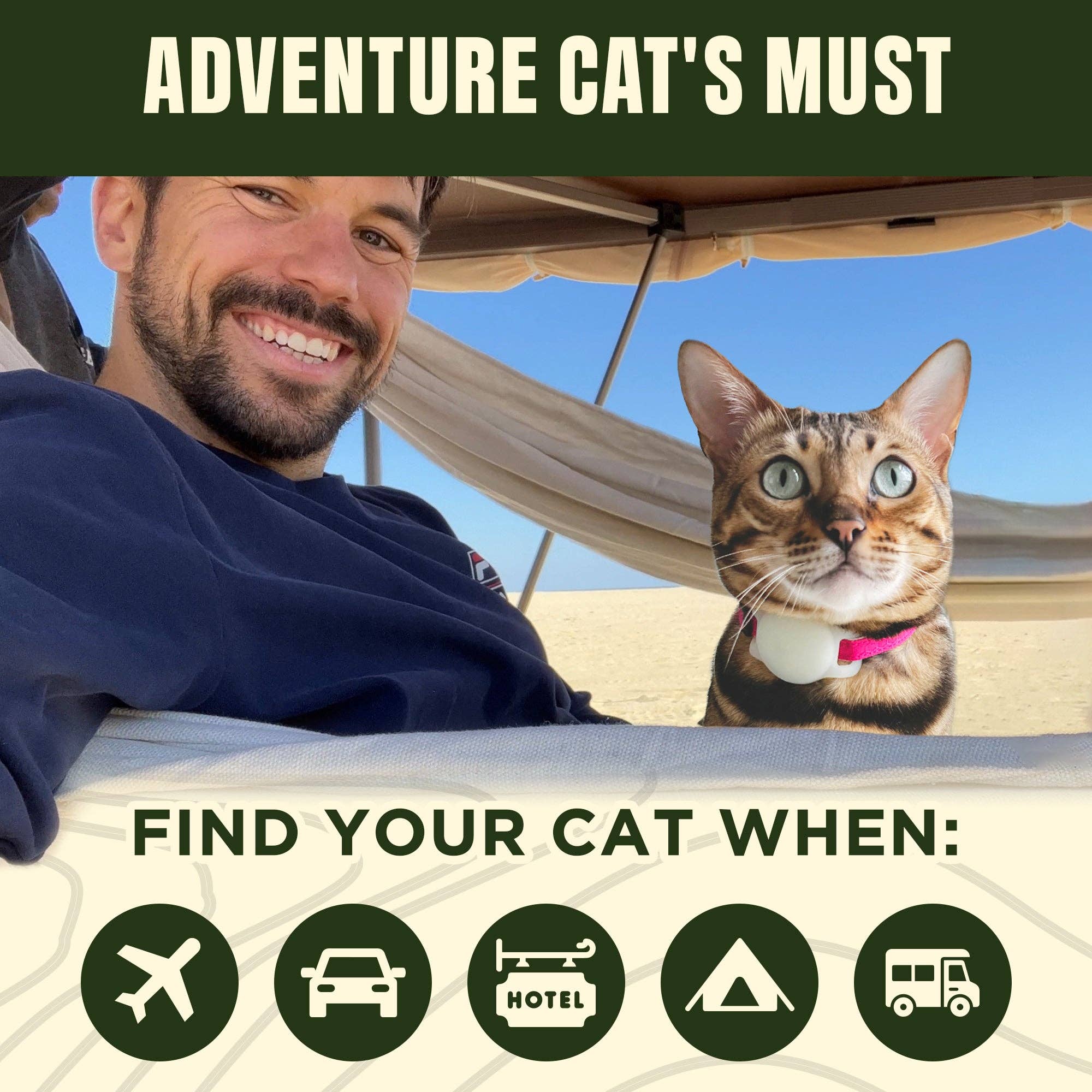 Outdoor Bengal - Wholesale Pet Collar - Cat - Airtag Holder for Cat Collar (3 Pack)8