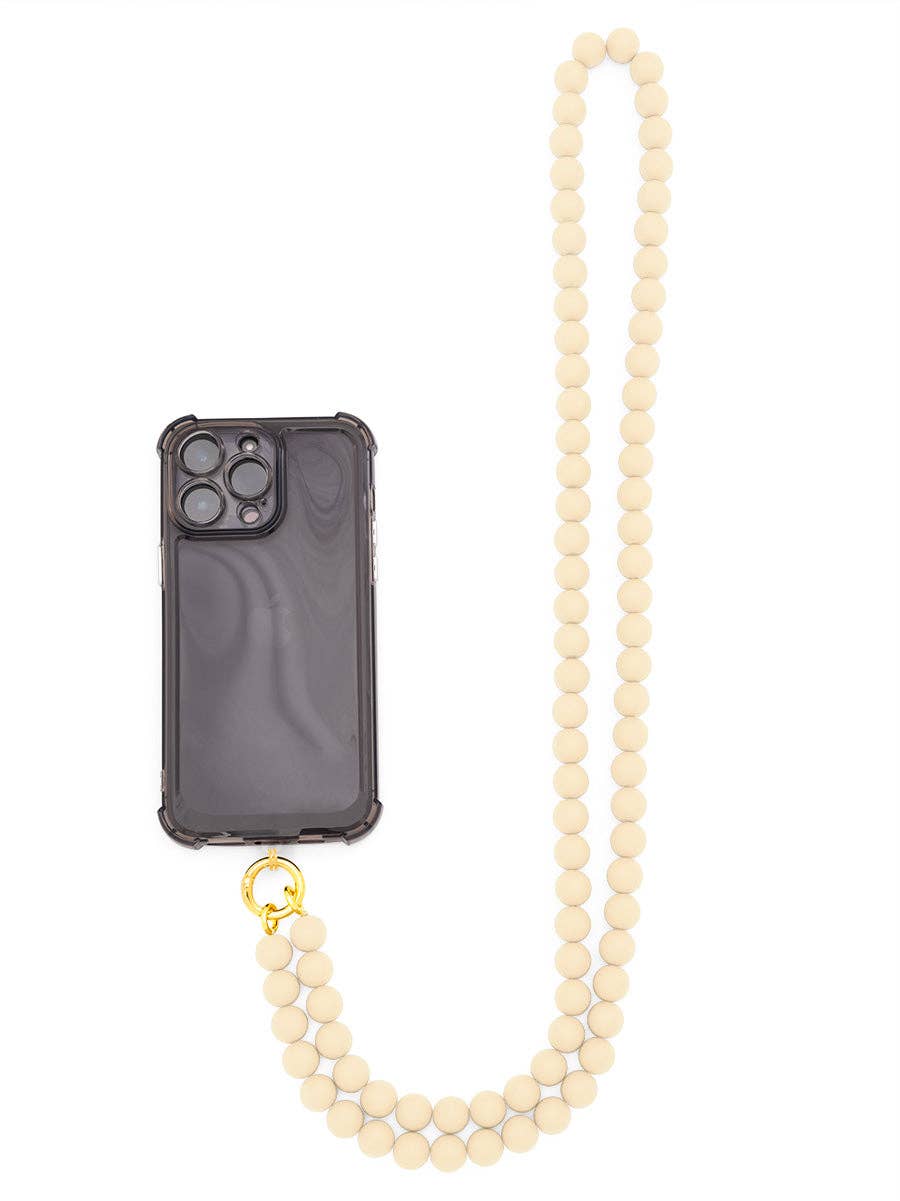 ZENZII Jewelry - Wholesale Beaded/Pearl Necklace - Matte Resin Beaded Crossbody Phone Lanyard22
