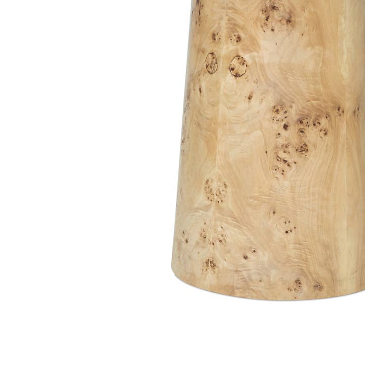 LR Home - Wholesale Side Table - Transitional Solid Burl Wood Handmade Round Side Table