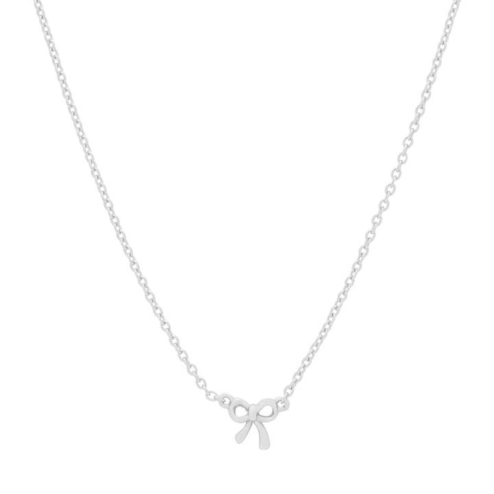 S-kin Studio Jewelry - Wholesale Choker/collar - Dainty Bow Choker Necklace - Sterling Silver (PRE-ORDER)0