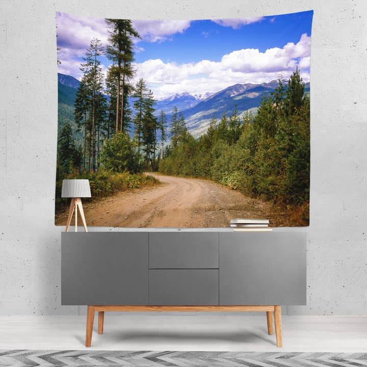 Wandtapijt in het bos van British Columbia, decor van de Pacific Northwest voor wholesale door lostkatphoto